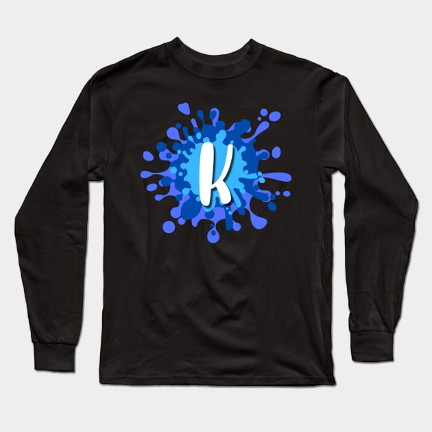 Letter K Long Sleeve T-Shirt by HiCuteVision